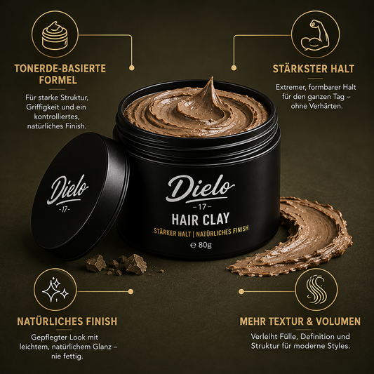 DIELO Hair Clay – Starker Halt, Leichter Glanz