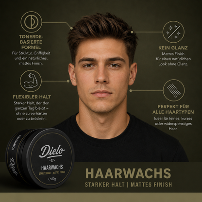 DIELO Haarwachs – Starker Halt, Mattes Finish